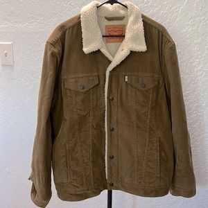 Levi’s Brown Corduroy Sherpa Trucker Jacket XL